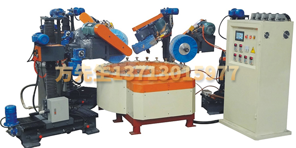 Four grinding head intermittent automatic small disc polishing machine